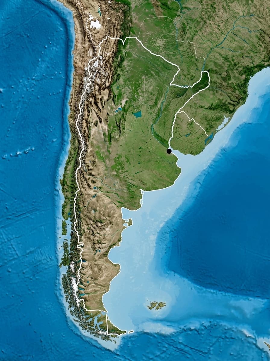 Mapa Satelital de Cobertura República Argentina - Campo Directo
